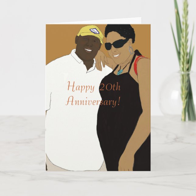 20. Hochzeitstag Karte (Vorderseite)