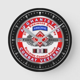 20. Ingenieur Brigade Afghanistan Veteran Runde Wanduhr