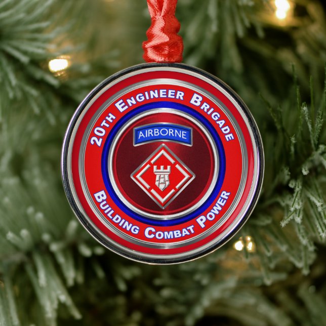 20. Ingenieur Brigade-Im Flugzeug Keepake Weihnach Ornament Aus Metall (Baum)