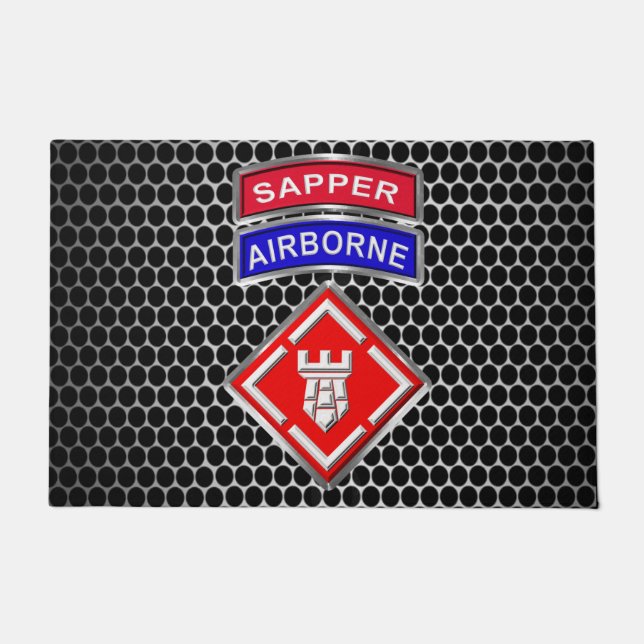20. Ingenieur Brigade Im Flugzeug Sapper Fußmatte (Vorderseite)