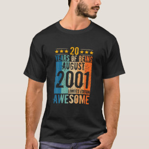 20 Jahre als Männer Frauen Vintager Geborener Augu T-Shirt