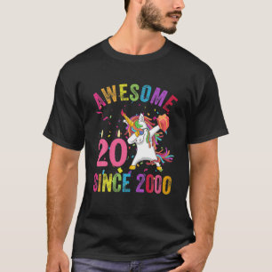 20 Jahre alt 20. Geburtstag Einhorn Dabbing Party T-Shirt
