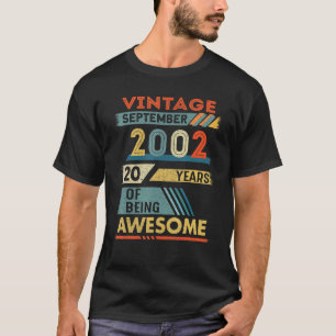 20 Jahre alt 20. Geburtstag Vintag im September 20 T-Shirt