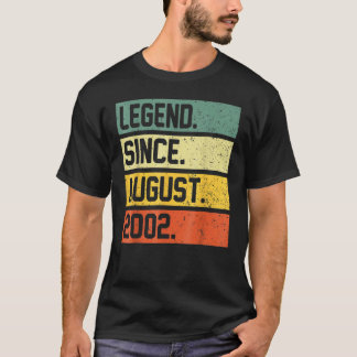 20 Jahre alte Legende seit August 2002 20. Geburts T-Shirt