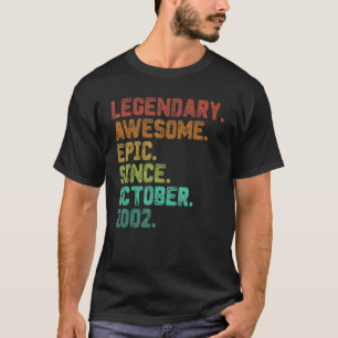 20 Jahre alte Legende Seit Oktober 2002 20. Geburt T-Shirt