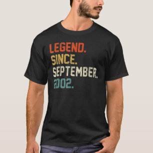 20 Jahre alte Legende seit September 2002 20. Bir T-Shirt