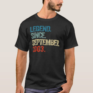 20 Jahre alte Legende seit September 2003 20. Bir T-Shirt