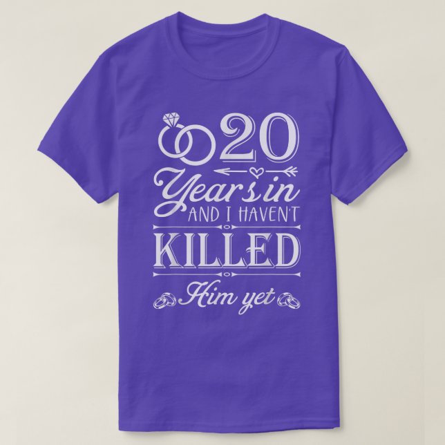 20 Jahre Ehe Ehefrau Sonniges 20-jähriges Jubiläum T-Shirt (Design vorne)