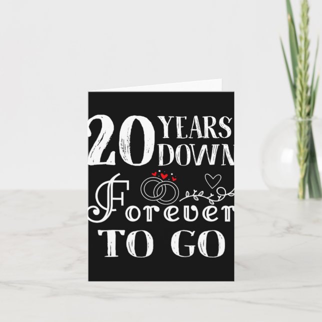 20 Jahre für immer, um ein paar 20. Hochzeit und Karte (Vorderseite)