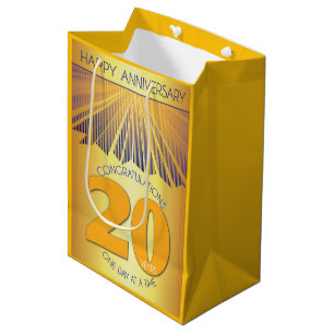 20 Jahre Golden Ray 12-Schritte-Jubiläum Mittlere Geschenktüte