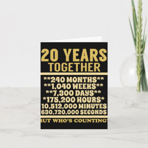 20 Jahre Jubiläum T Shirt 20. Hochzeitspende Coup Karte
