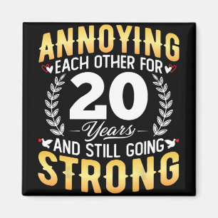 20 Jahre lang miteinander verlocken - 20. Hochzeit Magnet