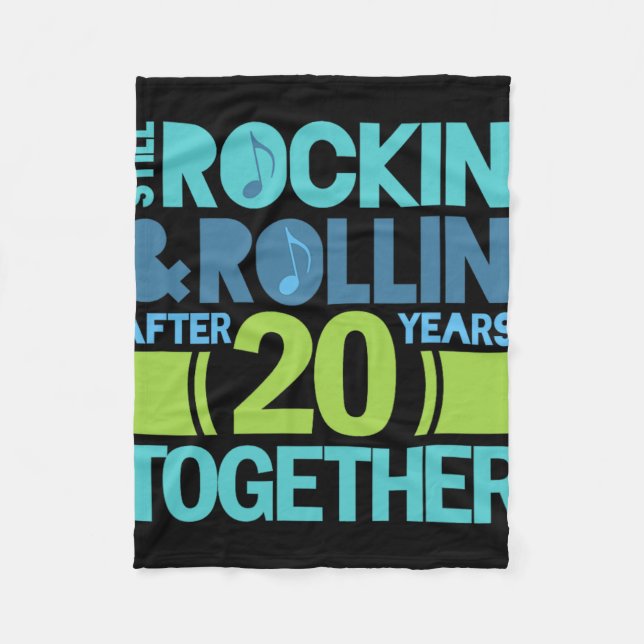 20 Jahre T - Shirt 20 Jahre Paare Fleecedecke (Vorderseite)