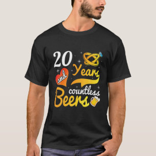 20 Jahre Unzählige Biere Hochzeit Marry Husband Wi T-Shirt