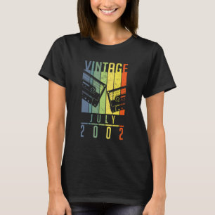 20 Jahre Vintag Juli 2002 20. Geburtstag T-Shirt