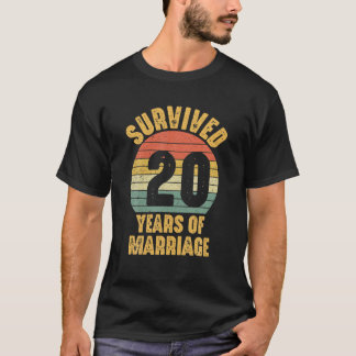 20 Jubiläum 20. Hochzeit Husband Ehefrau Couple T-Shirt