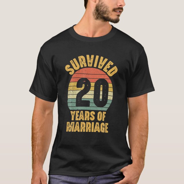 20 Jubiläum 20. Hochzeit Husband Ehefrau Couple T-Shirt (Vorderseite)