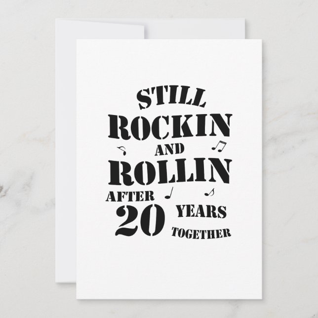 20. Jubiläum - 20 Jahre Paare Geschenk Karte (Vorderseite)