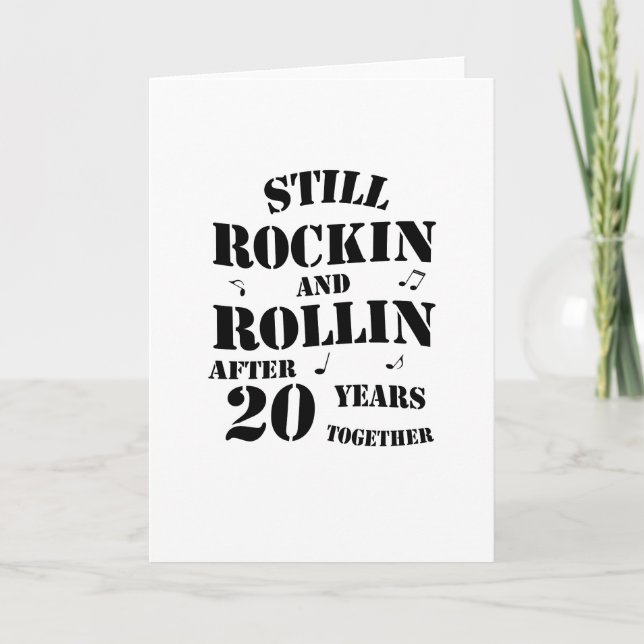 20. Jubiläum - 20 Jahre Paare Geschenk Karte (Vorderseite)