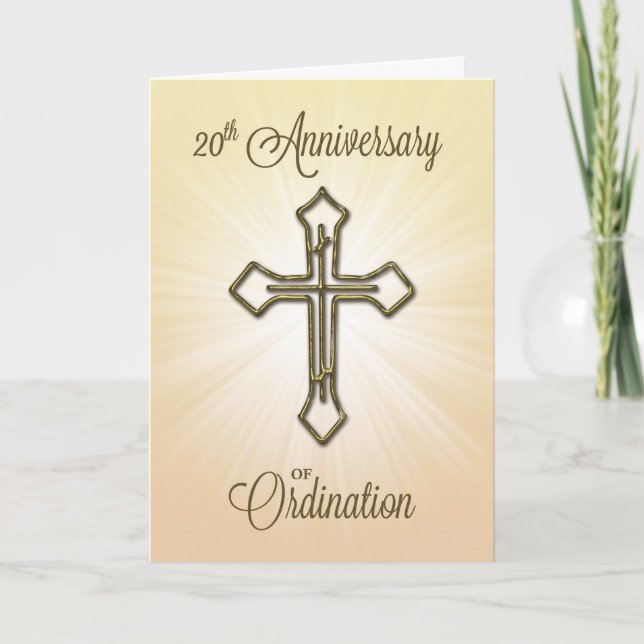 20. Jubiläum der Ordination, Gold Cross Karte (Vorderseite)