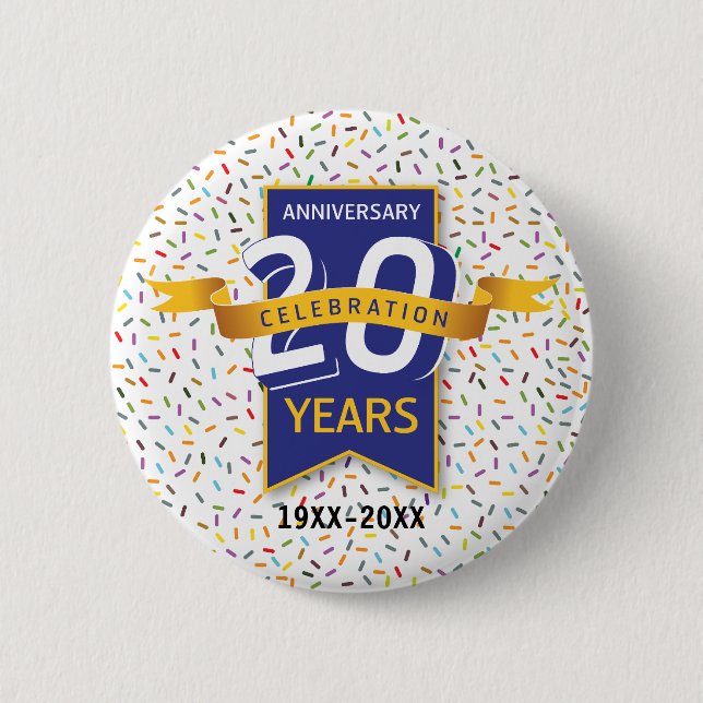 20. JUBILÄUM Design Button (Vorderseite)