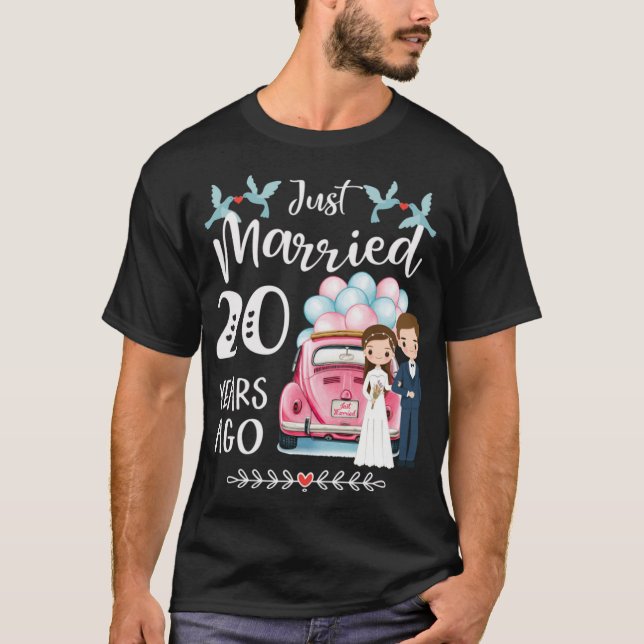 20. Jubiläum - vor 20 Jahren gerade verheiratet T-Shirt (Vorderseite)