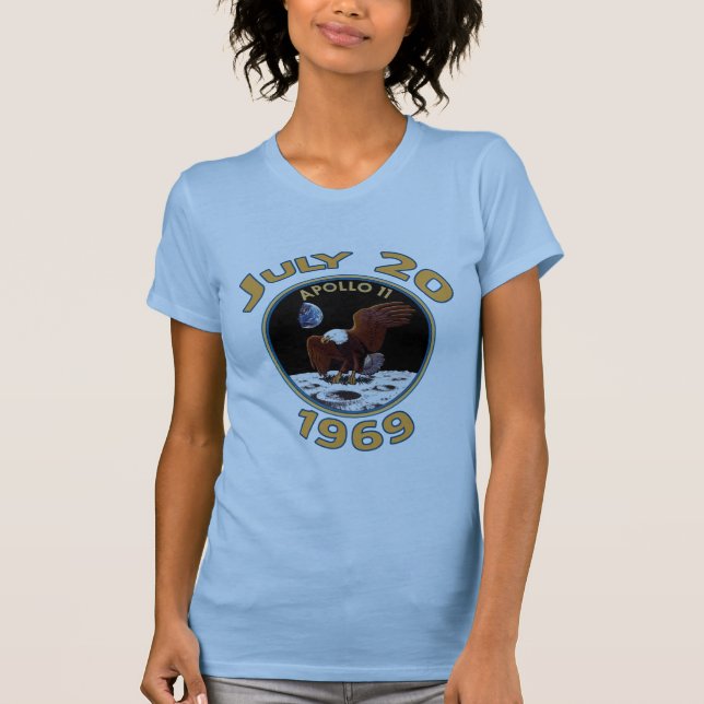 20. Juli 1969 Auftrag Apollo 11 zum Mond T-Shirt (Vorderseite)