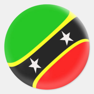 20 kleine Aufkleber Saint Kitts & Nevis Flagge