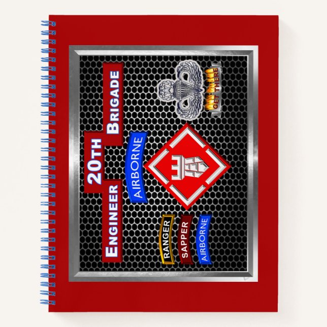 20. Mighty Engineer Brigade-Im Flugzeug Notizbuch (Vorderseite)