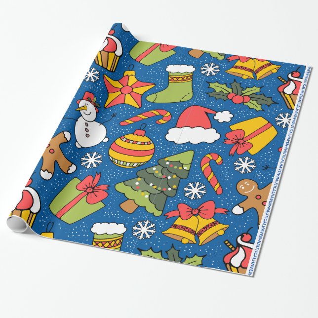 #20 Nautical Haven Wrapping Paper "Big Size" Geschenkpapier (Ungerollt)