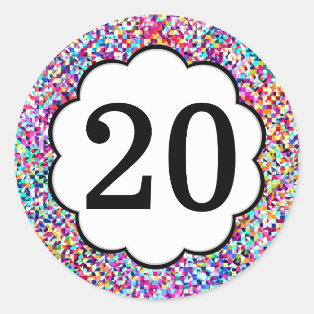 20 - Numéros Stickers Colorful (Devant)