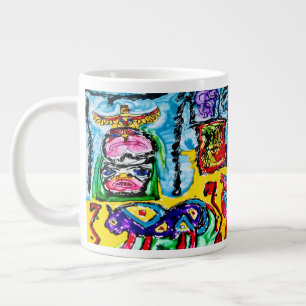 20 OZ - ABSTRAKTES LILA BUFFALO Jumbo-Tasse