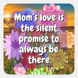 20 PCS - Schönes Mama Zitat | BlumenMutterkleber Quadratischer Aufkleber