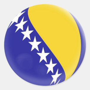 20 petits autocollants drapeau de Bosnie-Herzégovi