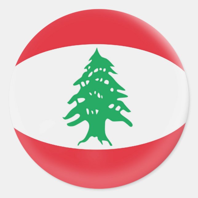 20 petits autocollants drapeau du Liban (Devant)