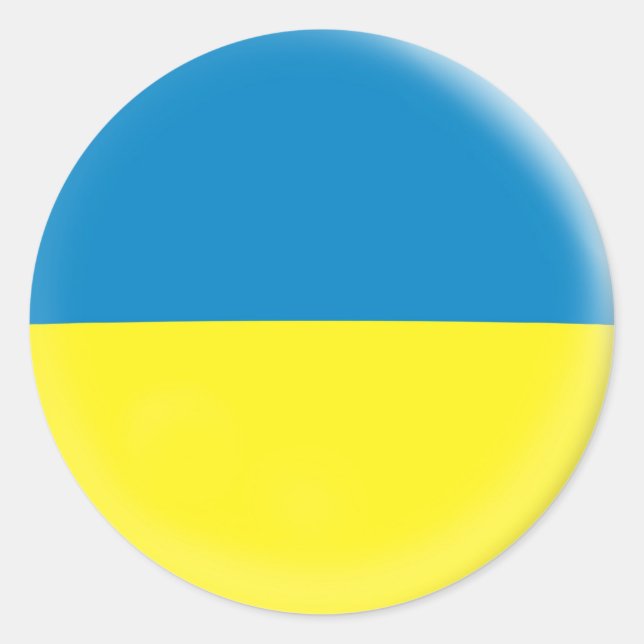 20 petits autocollants drapeau ukrainien (Devant)