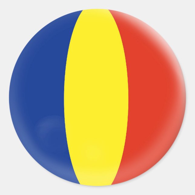 20 petits autocollants Roumanie drapeau roumain (Devant)