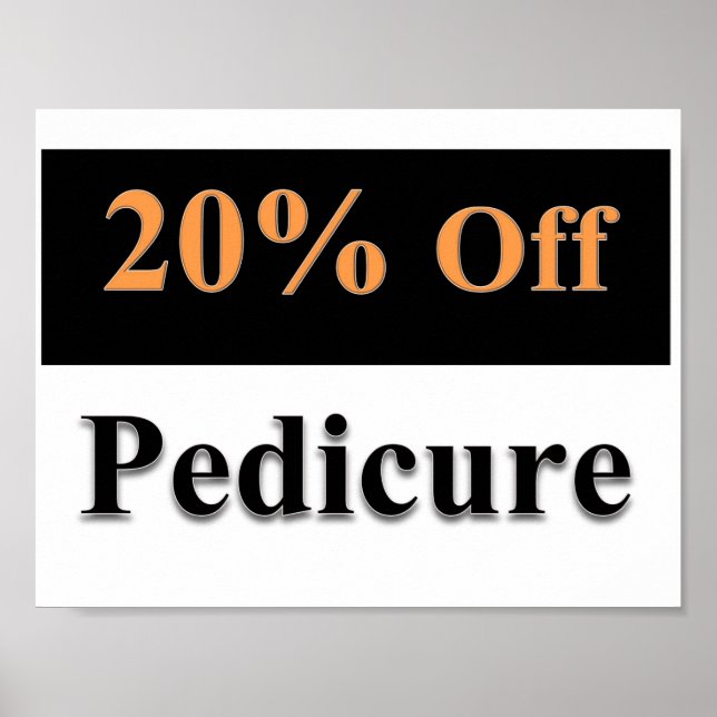 20 % Preisnachlass für Pediküre Poster (Vorne)