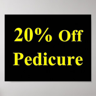 20 % Preisnachlass für Pediküre Poster
