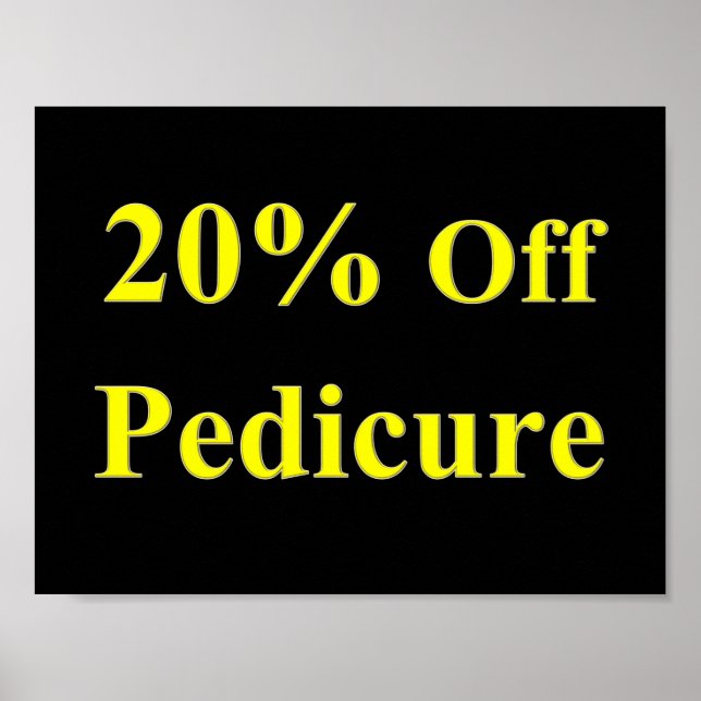 20 % Preisnachlass für Pediküre Poster (Vorne)