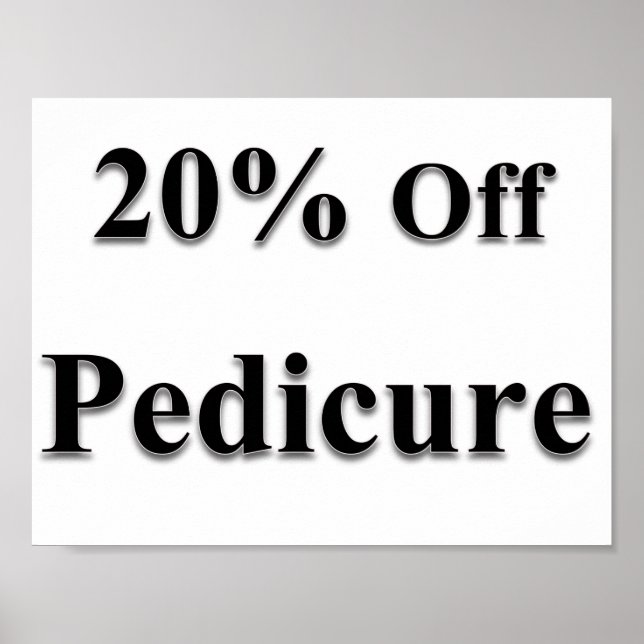 20 % Preisnachlass für Pediküre Poster (Vorne)