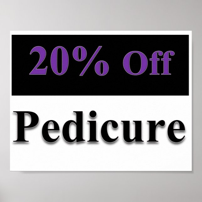 20 % Preisnachlass für Pediküre Poster (Vorne)