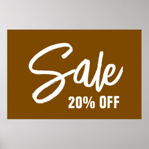 20% Rabatt auf Verkauf, großes Verkaufspopster für Poster