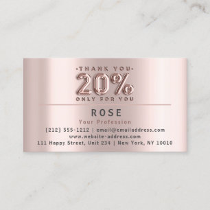 20% Rabatt Logos Vielen Dank Rose US-amerikanische Terminkarte