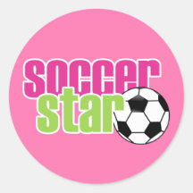 20 rosa Fußball-Aufkleber