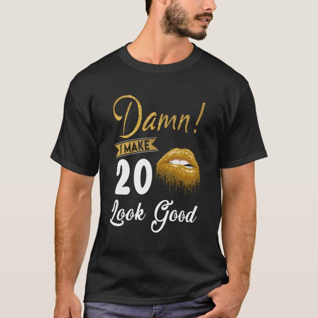 20 sehen 20 Jahre alte heiße Lippen aus T-Shirt (Vorderseite)