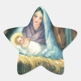 20 Sterne Sticker Mary und Jesus