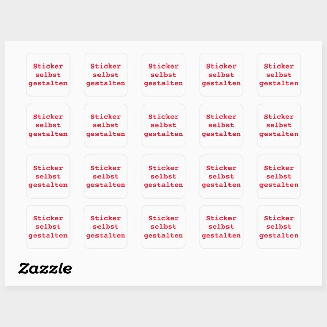 20 Sticker selbst gestalten (Blatt)