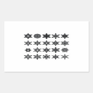 20 Sticker Snowflake Bundle, Flake Winter