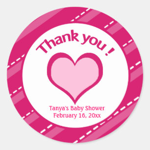 20 Stickers Merci Coeur de la Saint Valentin